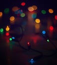 Colorful Christmas lights background Royalty Free Stock Photo