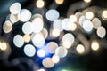 Colorful Christmas lights and blurred background or bookeh of them