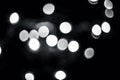 Colorful Christmas lights and blurred background or bookeh of them Royalty Free Stock Photo