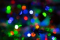 Colorful christmas lights bokeh background Royalty Free Stock Photo