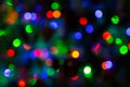 Colorful christmas lights bokeh background Royalty Free Stock Photo