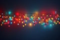 Colorful Christmas Lights Bokeh Background. Festive Holiday Decoration Royalty Free Stock Photo