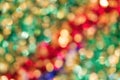 Colorful Christmas lights bokeh for background material Royalty Free Stock Photo