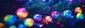 Colorful christmas lights on a tree branch, AI Royalty Free Stock Photo