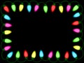 Colorful christmas/party lights border