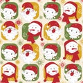 Colorful Christmas pattern seamless Royalty Free Stock Photo