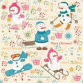 Colorful Christmas pattern seamless Royalty Free Stock Photo