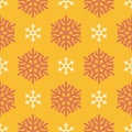 Colorful Christmas Seamless Pattern with Snowflakes Vector