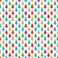 Colorful Christmas trees seamless pattern Royalty Free Stock Photo