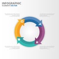 Colorful circle arrow Infographic elements presentation templates flat design set for brochure flyer leaflet marketing Royalty Free Stock Photo