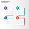 Colorful circle banner Infographic elements presentation templates flat design set for brochure flyer leaflet marketing Royalty Free Stock Photo