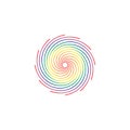 colorful circle blend rainbow icon abstract background