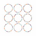 Colorful circle design elements for frameworks and banners - Set 1 Royalty Free Stock Photo