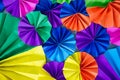 Colorful circle of fans paper Royalty Free Stock Photo