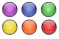 Colorful Circle Glass Web Icon Button Set