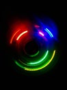 Colorful circle light wave in dark background Royalty Free Stock Photo