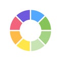 Colorful circle loader icon. Symbol of reload, refresh, loading, recycle and repeat. Interconnecting round arrow vector