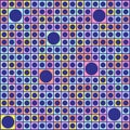 Colorful of Circle Pattern Wallpaper with Blue Lines Royalty Free Stock Photo