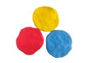 Colorful circle, plasticine clay, bubble speech Royalty Free Stock Photo