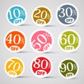 Colorful Circle Sale Vector Tags Royalty Free Stock Photo