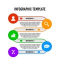 Colorful circle step flow infographic design template.