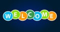 Colorful Circle Welcome Text