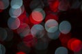 Colorful circles of blue and red lights bokeh abstract background Royalty Free Stock Photo