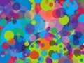 Colorful circles bubbles abstract background blue red orange green violet Royalty Free Stock Photo