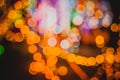 Colorful circles of light abstract bokeh Royalty Free Stock Photo