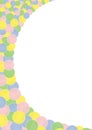 Colorful circles in pastel colors left in a bow Royalty Free Stock Photo