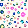 Colorful Circles Pattern. Watercolor Baby Royalty Free Stock Photo