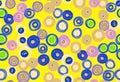 Colorful Circles Pattern. Watercolor Children Royalty Free Stock Photo