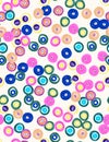 Colorful Circles Pattern. Watercolour Party Royalty Free Stock Photo