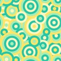 Colorful circles seamless repetitive vector pattern texture background