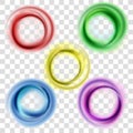 Colorful circles set Royalty Free Stock Photo