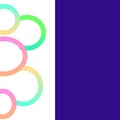 Colorful Circles.A vibrant and playful composition featuring a cluster of overlapping, Royalty Free Stock Photo