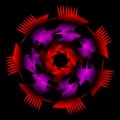 Colorful circular abstract symbol with kaleidoscope concept Royalty Free Stock Photo