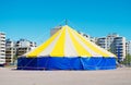 Colorful circus tent.