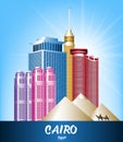 Colorful City of Cairo Egypt Famous Buildings