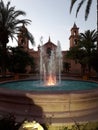 colorful city fountains of Spain
