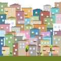 Colorful City, Houses For Sale / Rent. Real Estate Royalty Free Stock Photo