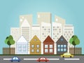 Colorful City, Houses For Sale / Rent. Real Estate Royalty Free Stock Photo