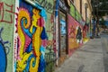 Colorful city Valparaiso graffity walls Royalty Free Stock Photo