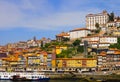 Colorful cityscape facades and the port of Porto Portugal