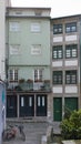 Colorful cityscape facades at the streets of Porto Portugal