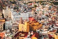 Colorful cityscape of mexican city Guanajuato Mexico Royalty Free Stock Photo