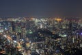 A colorful of cityscape night time