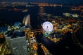 A colorful of cityscape night top view of Yokohama Royalty Free Stock Photo