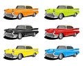 Colorful Classic cars Royalty Free Stock Photo