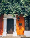 Colorful classic facade of a house